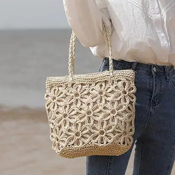 Crochet Floral Shoulder Bag