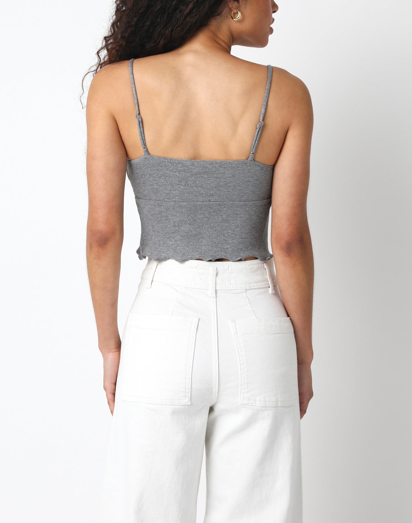 Azura Lettuce Hem Crop Top