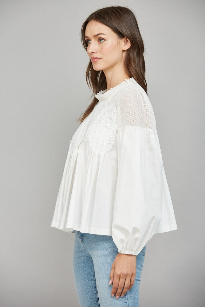 Fate Lace Contrast Blouse