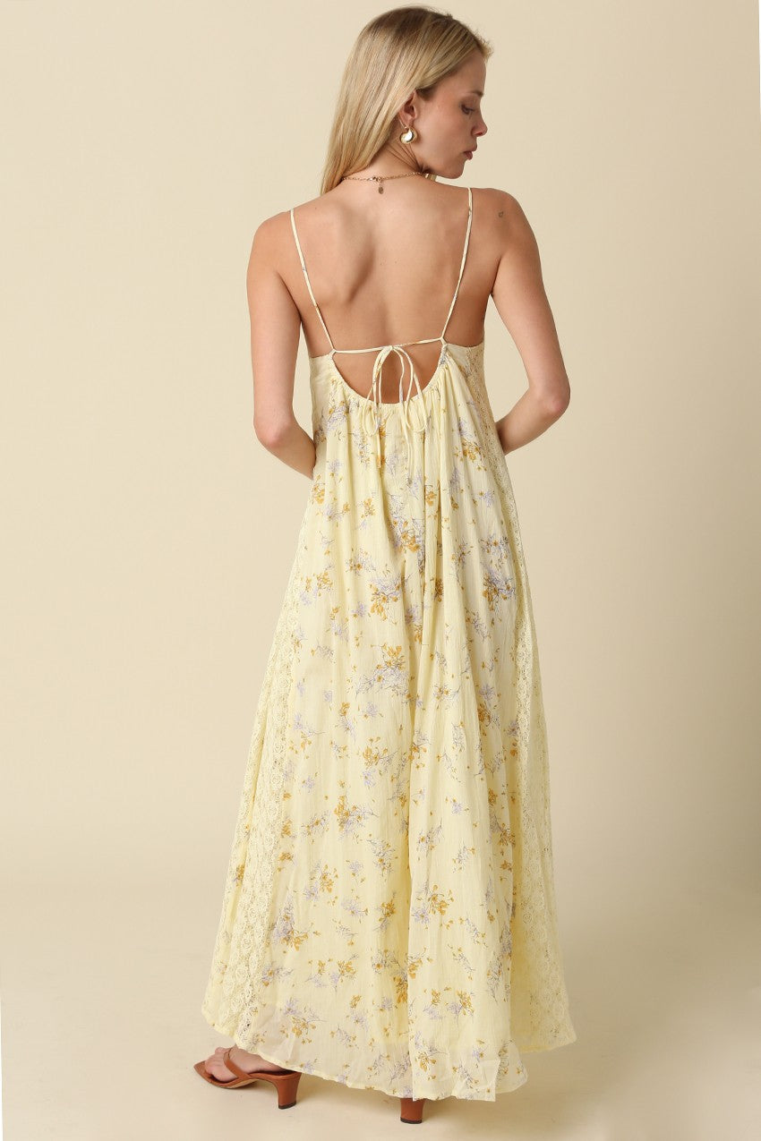 Floral Open Back Maxi