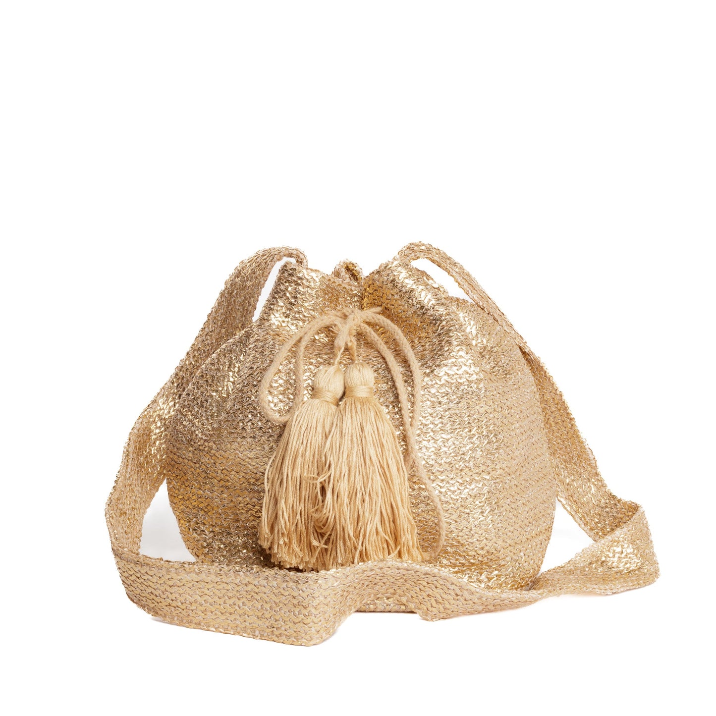 Metallic Bucket Bag