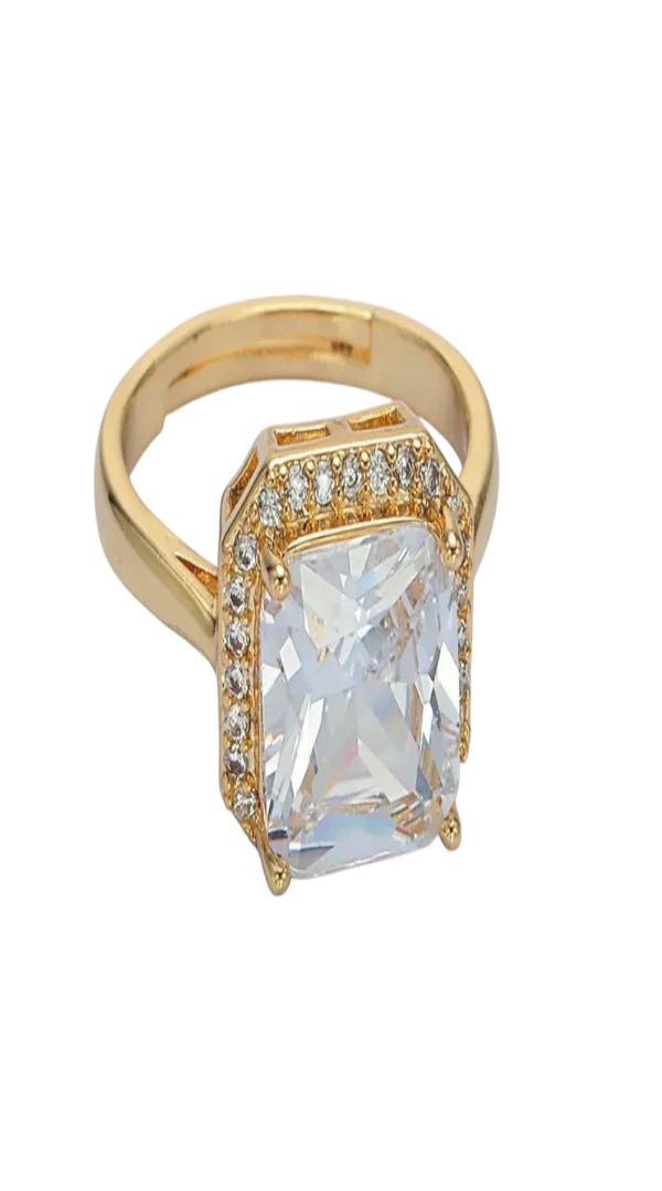Mixed-Cut Marquise Simple Round Ring