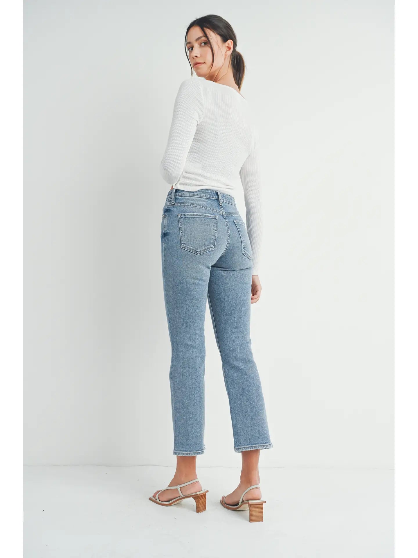 Just Black Denim Slim Cropped Bootcut