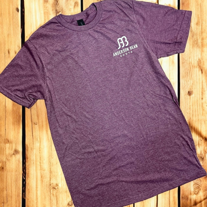 Anderson Bean Heather Maroon "No Cowboys In China" Tee-Painted Cowgirl Western Store