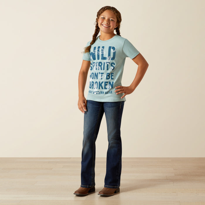 Ariat Girl's River Green Wild Spirits Graphic Tee Shirt 10062897