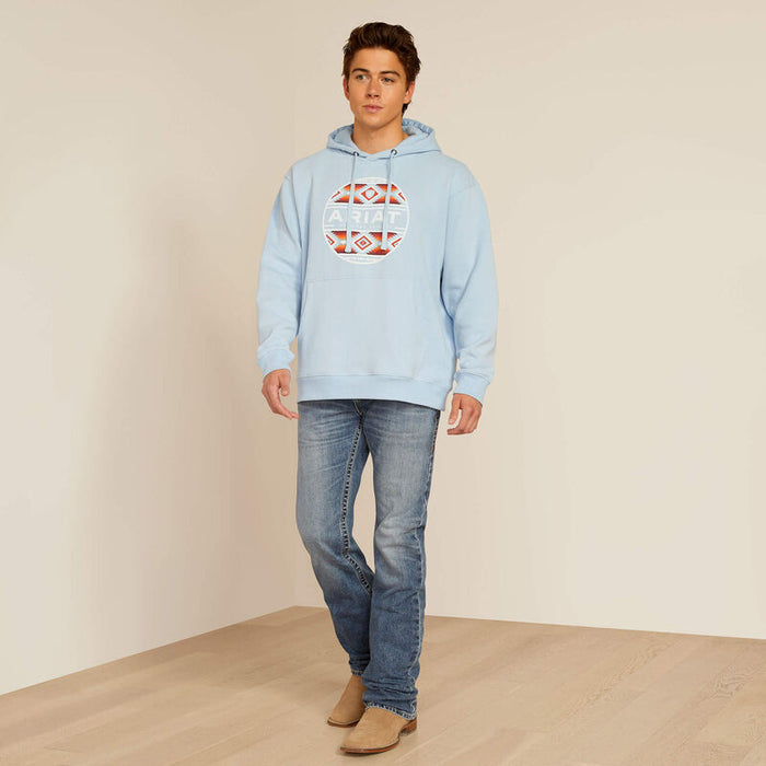 Ariat Men's Soft Chambray Canyon Southwest Circle Hoodie 10052448-Painted Cowgirl Western Store