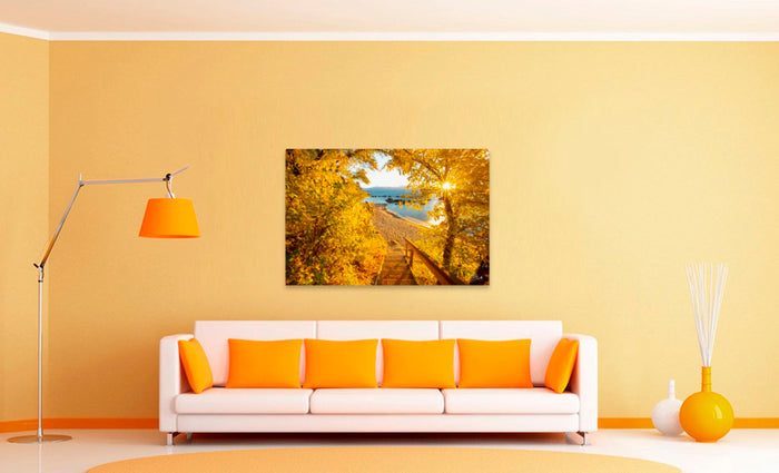 Autumn Steps - Lake Tahoe - Metal Print