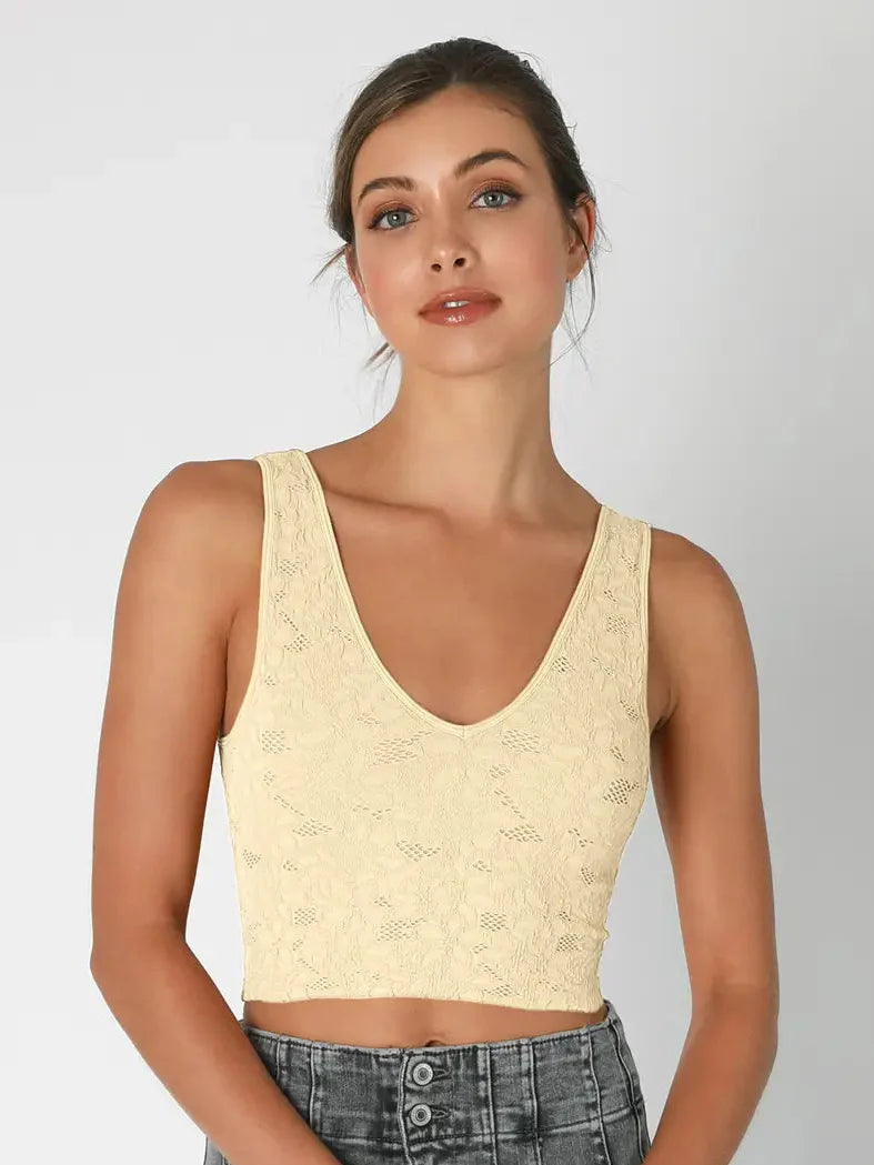 Niki Biki Lace V-Neck Tank
