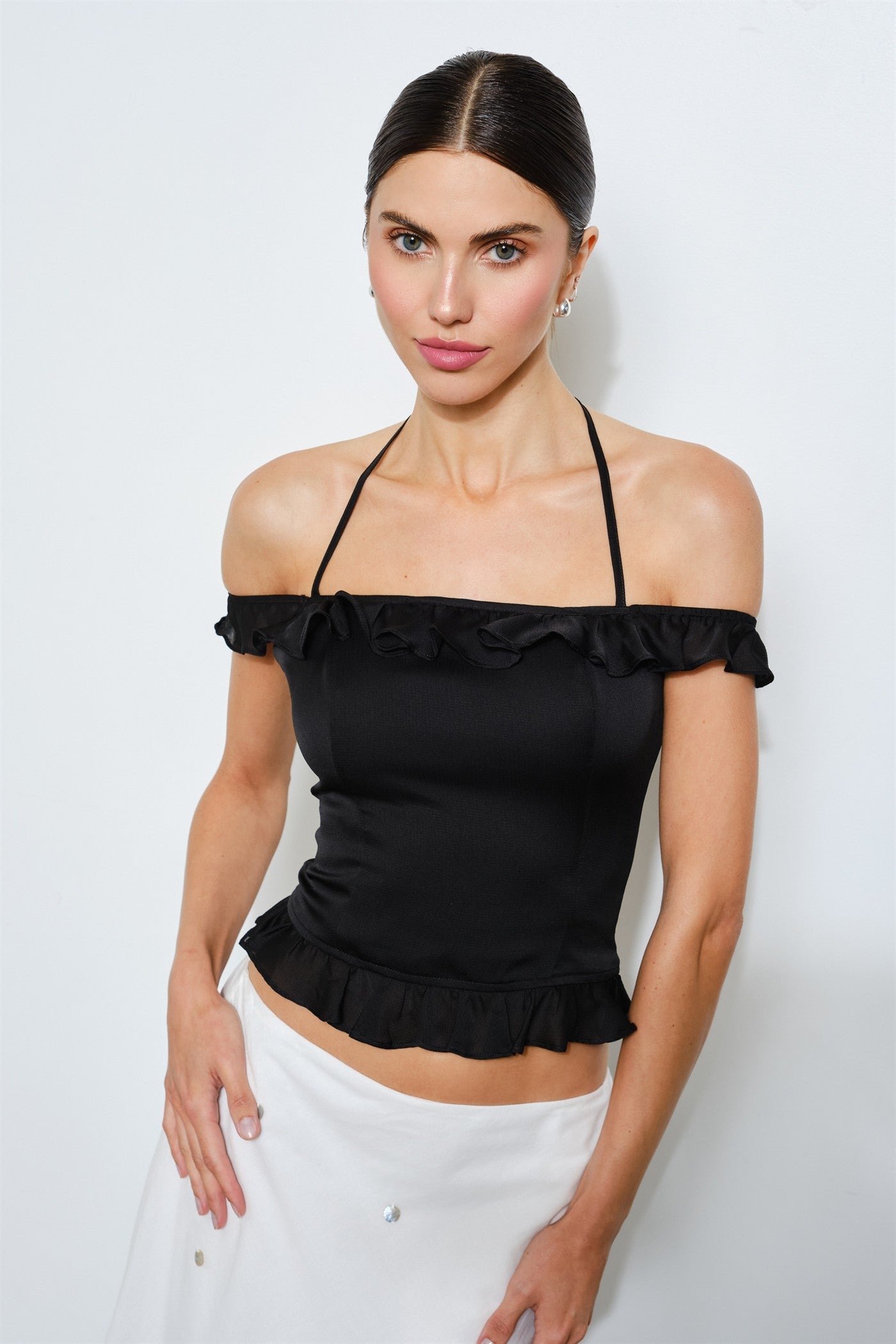 Ruffle Halter Top
