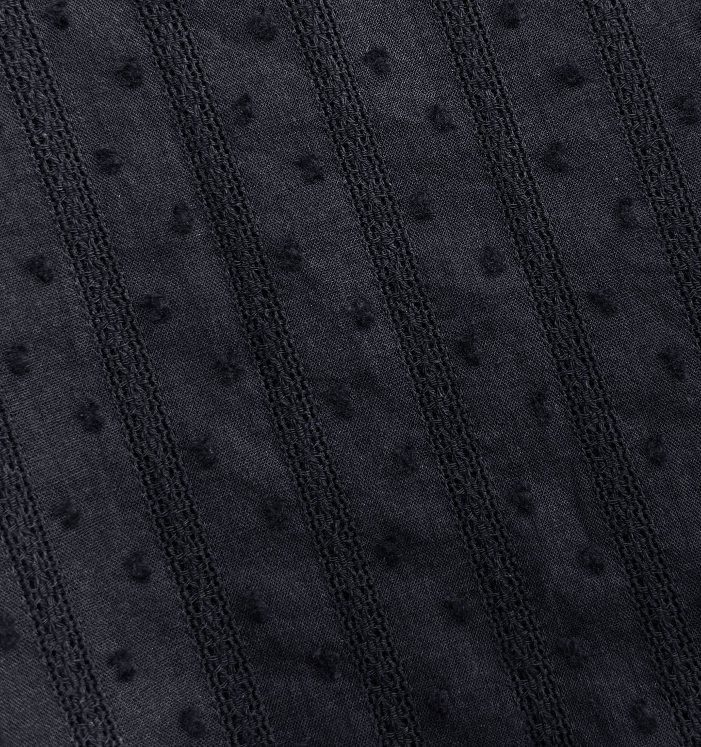 The Corinne Nap Dress - Black Linear Swiss Dot
