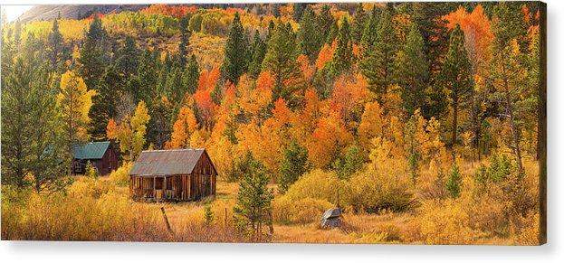Hope Valley Fall Cabin By Brad Scott - Acrylic Print