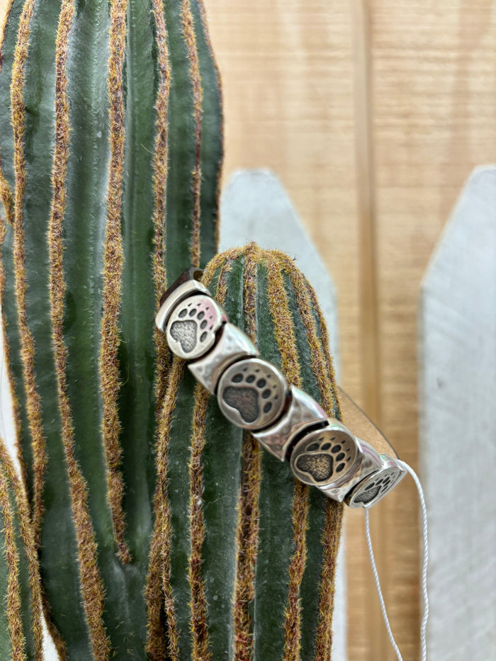 Laura Ingalls Women's Bear Tracks Brown Leather Bracelet B-623-Painted Cowgirl Western Store
