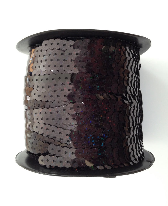 New! Black Sequins 100 yard Roll Spool String 6mm Sewing Tools Fabric Tools Supplies Trim