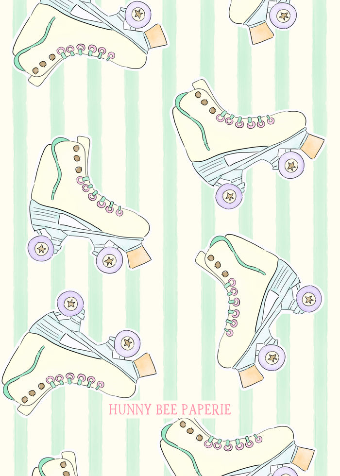 Roller Skate Birthday Invitation