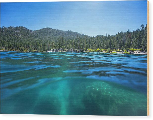 Secret Harbor and Below - Wood Print