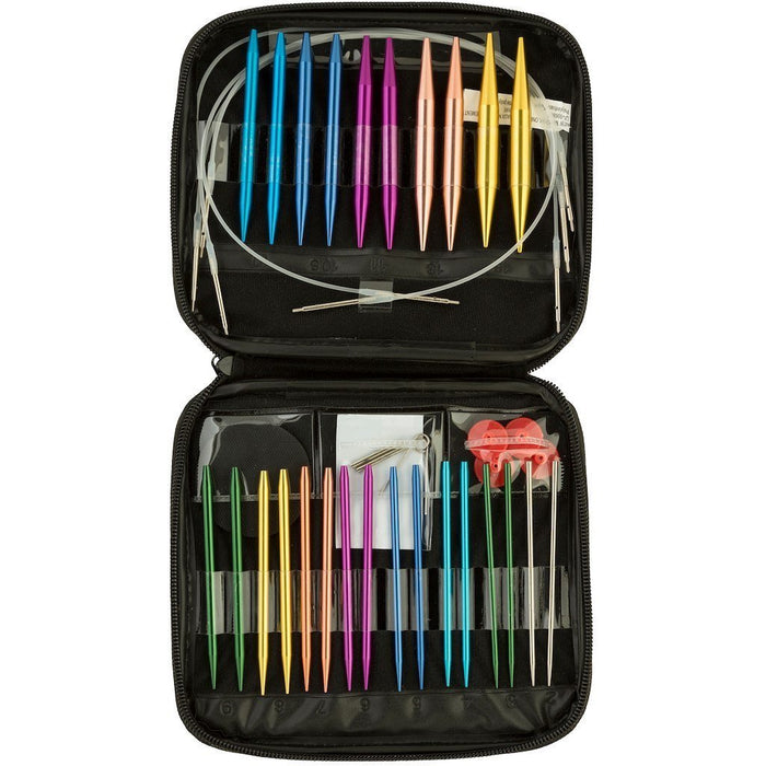 Sweet Crafty Tools 13 pcs Set Interchangeable Aluminum Circular Knitting Needle Sets 2.75mm-10mm