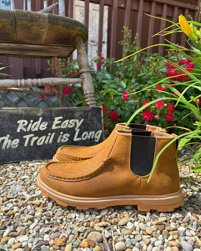 Twisted X Women's Distressed Saddle Leather 4” Chelsea UltraLite X Work Boot WUL0002-Painted Cowgirl Western Store