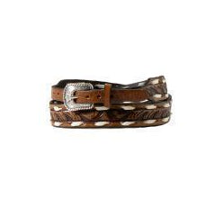 Twister Scrolling Buck Stitch Brown Leather Tooled Hat Band 0280502