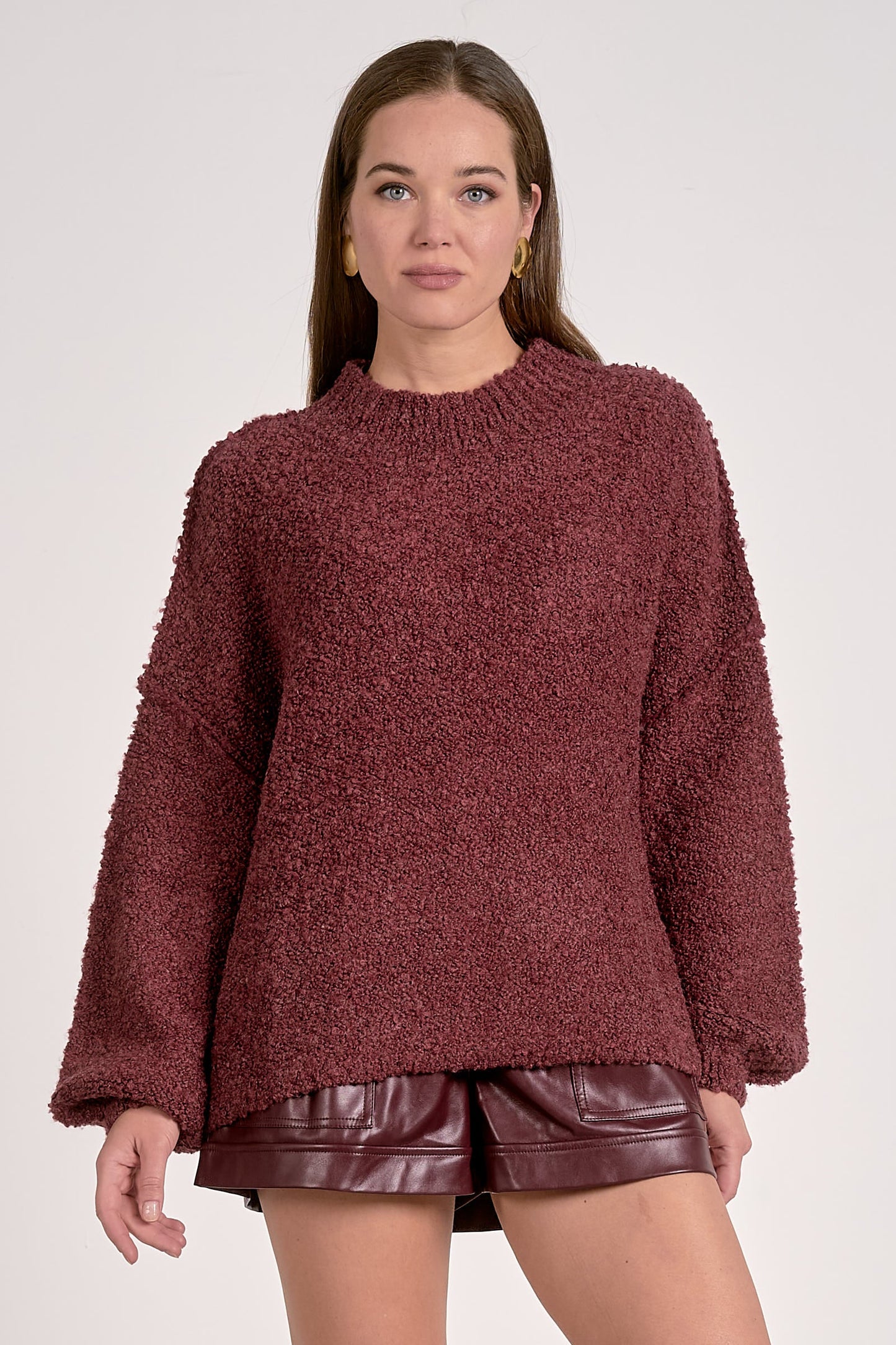 Elan Crewneck Boucle Sweater