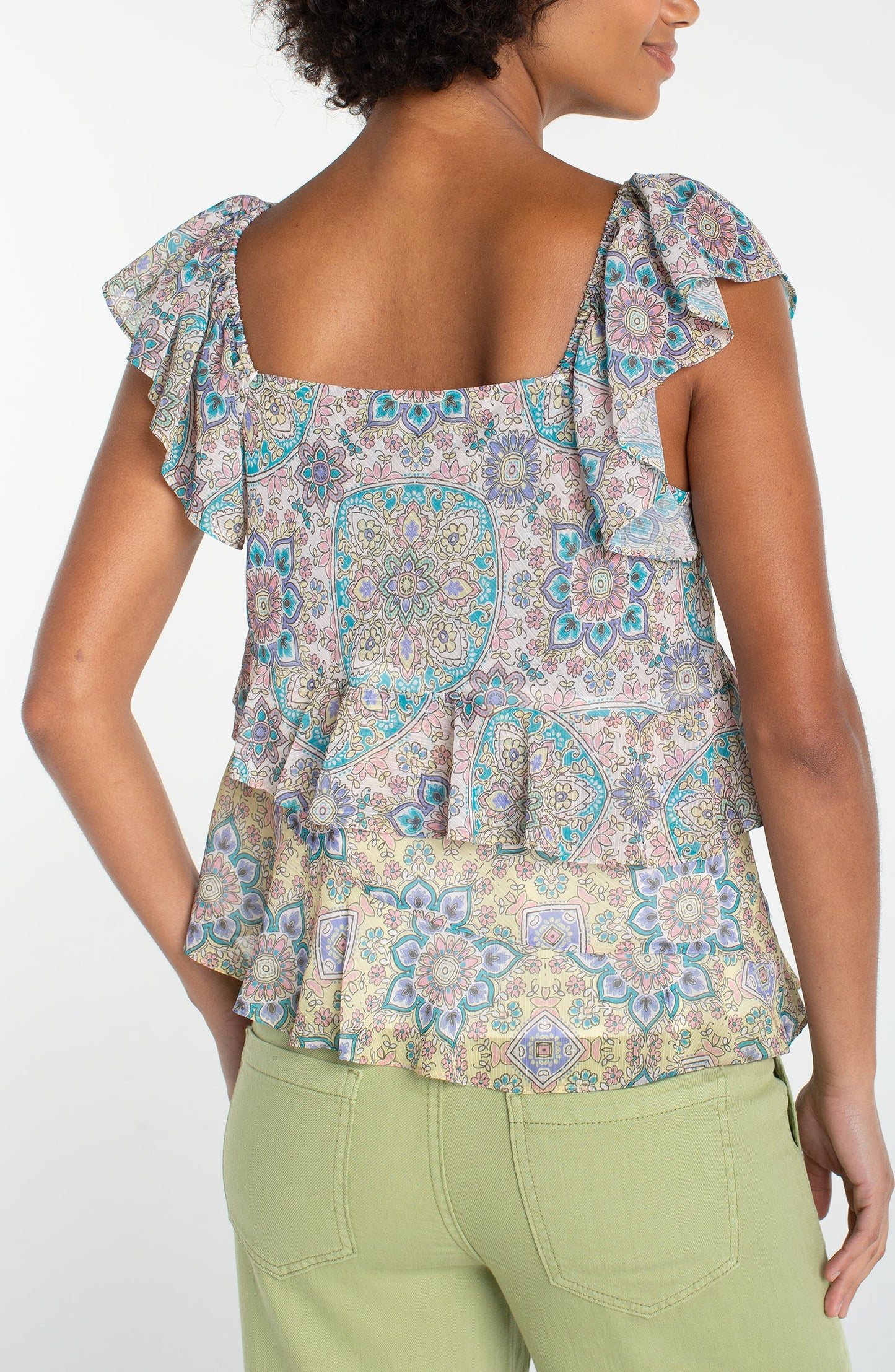 Liverpool Flutter Sleeve Top