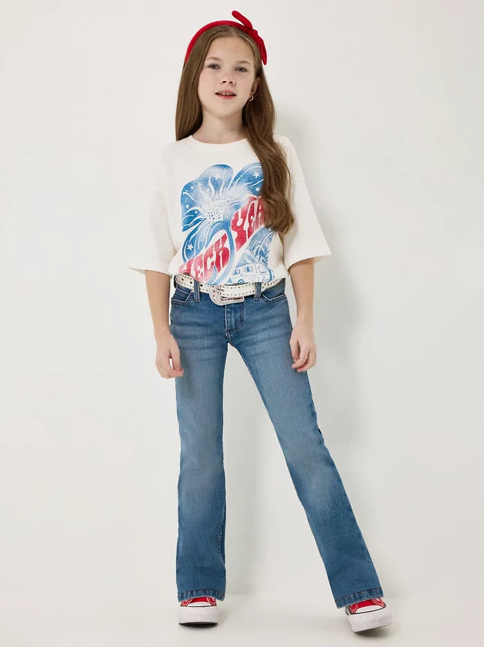Wrangler X Girl's Lainey Wilson Blue Wash High-Rise Boot Hugger Jeans 112368277-Painted Cowgirl Western Store