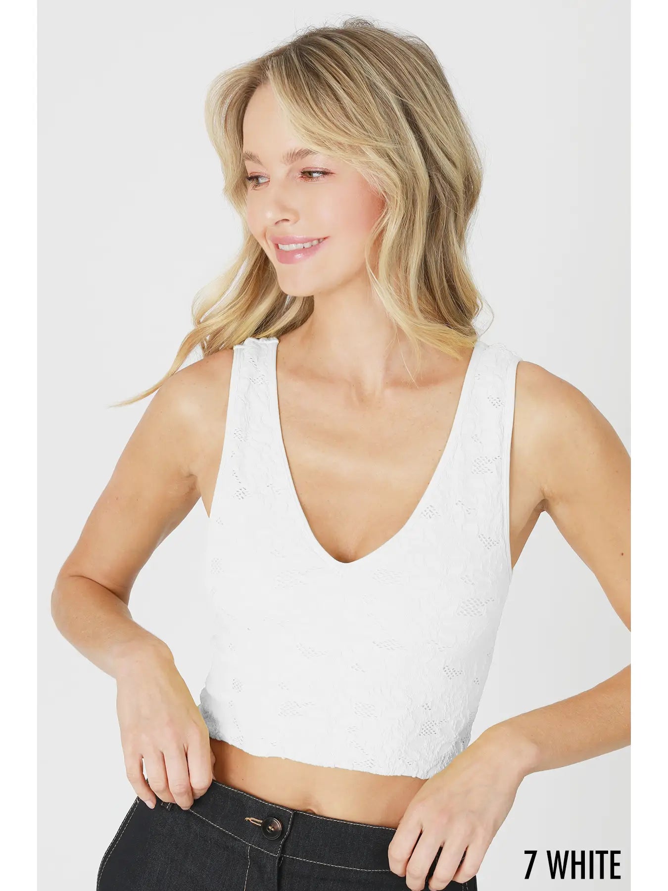 Niki Biki Lace V-Neck Tank