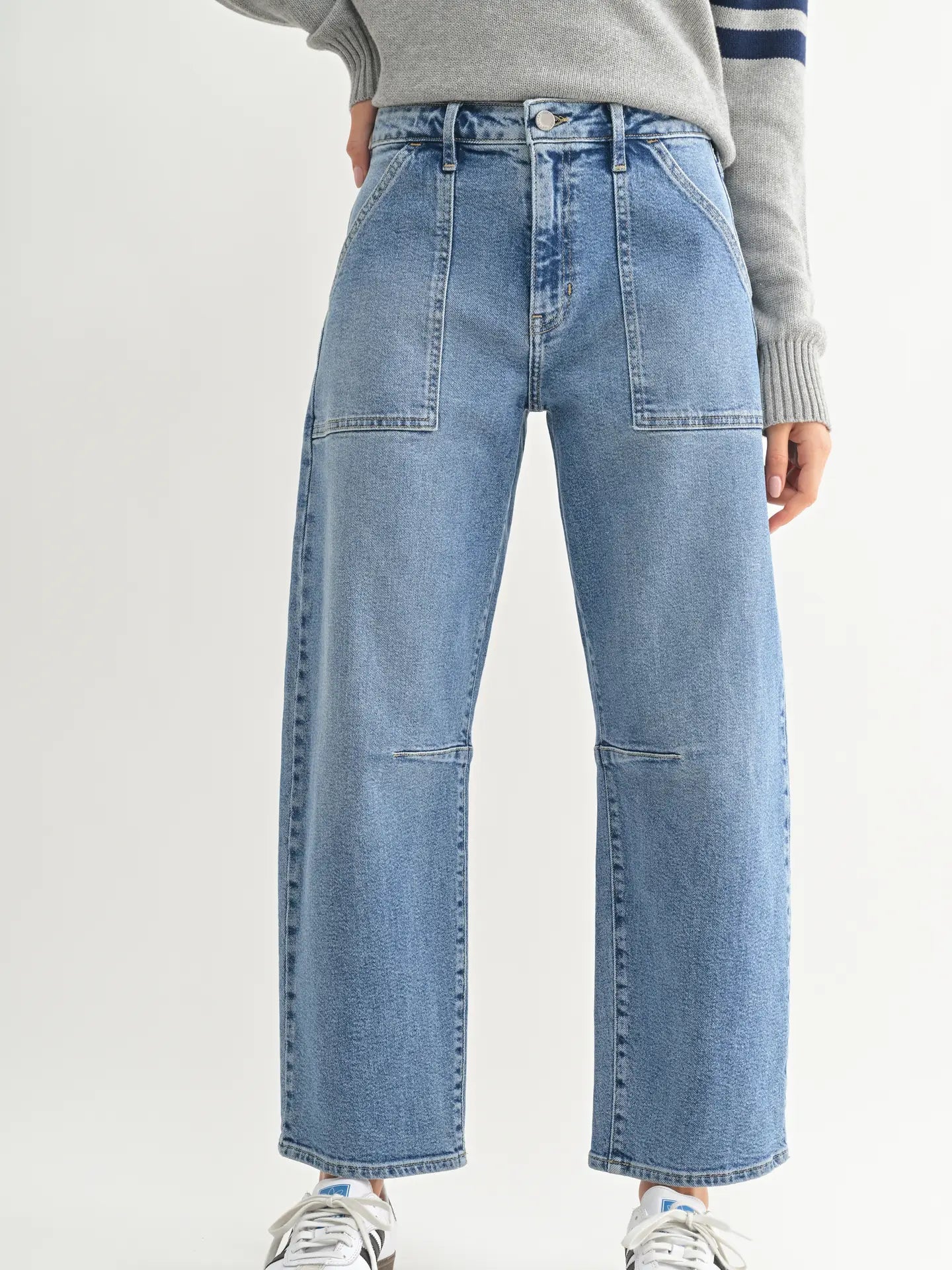 Just Black Denim Utility Barrel Jean
