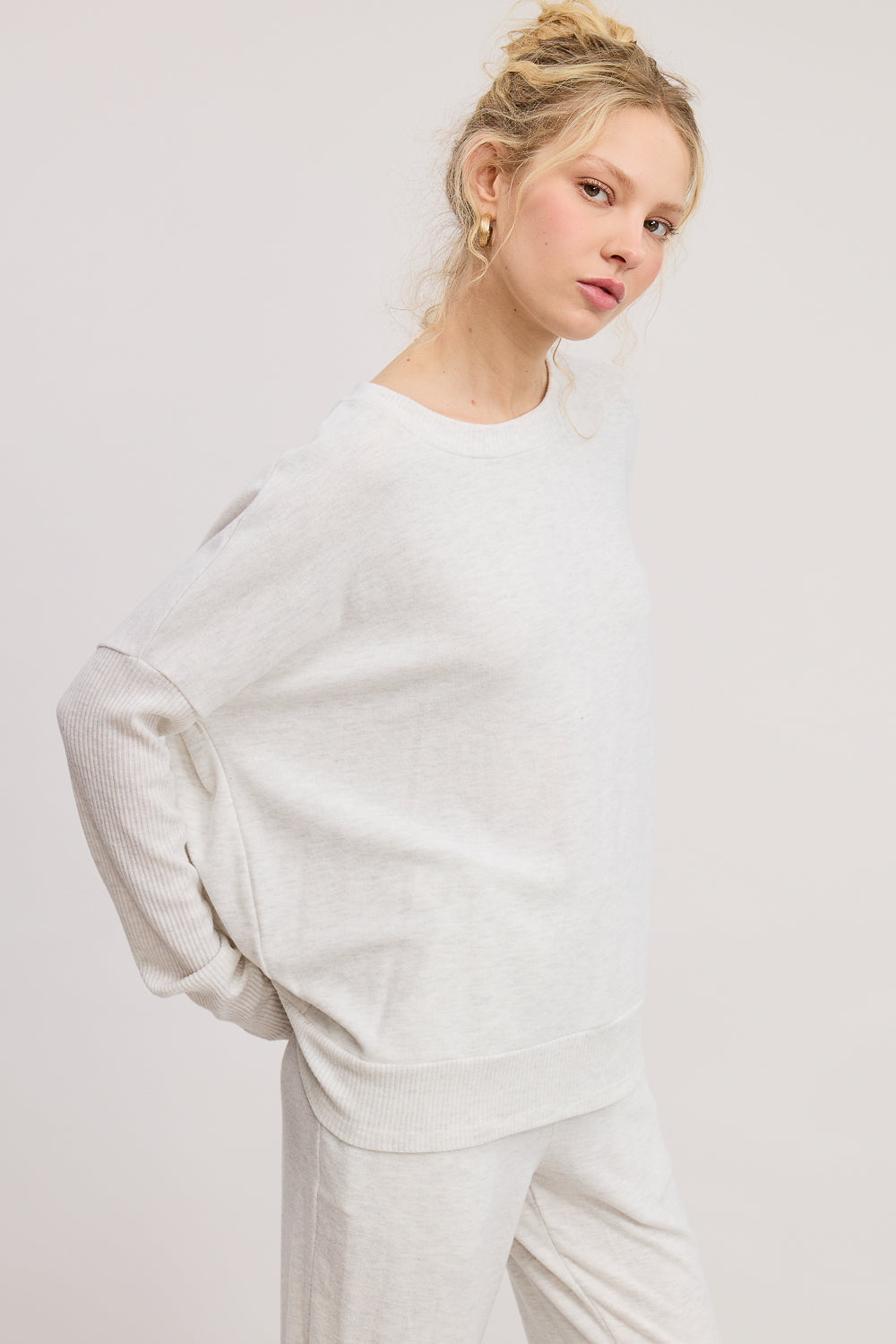 Brushed Round Neck Pullover