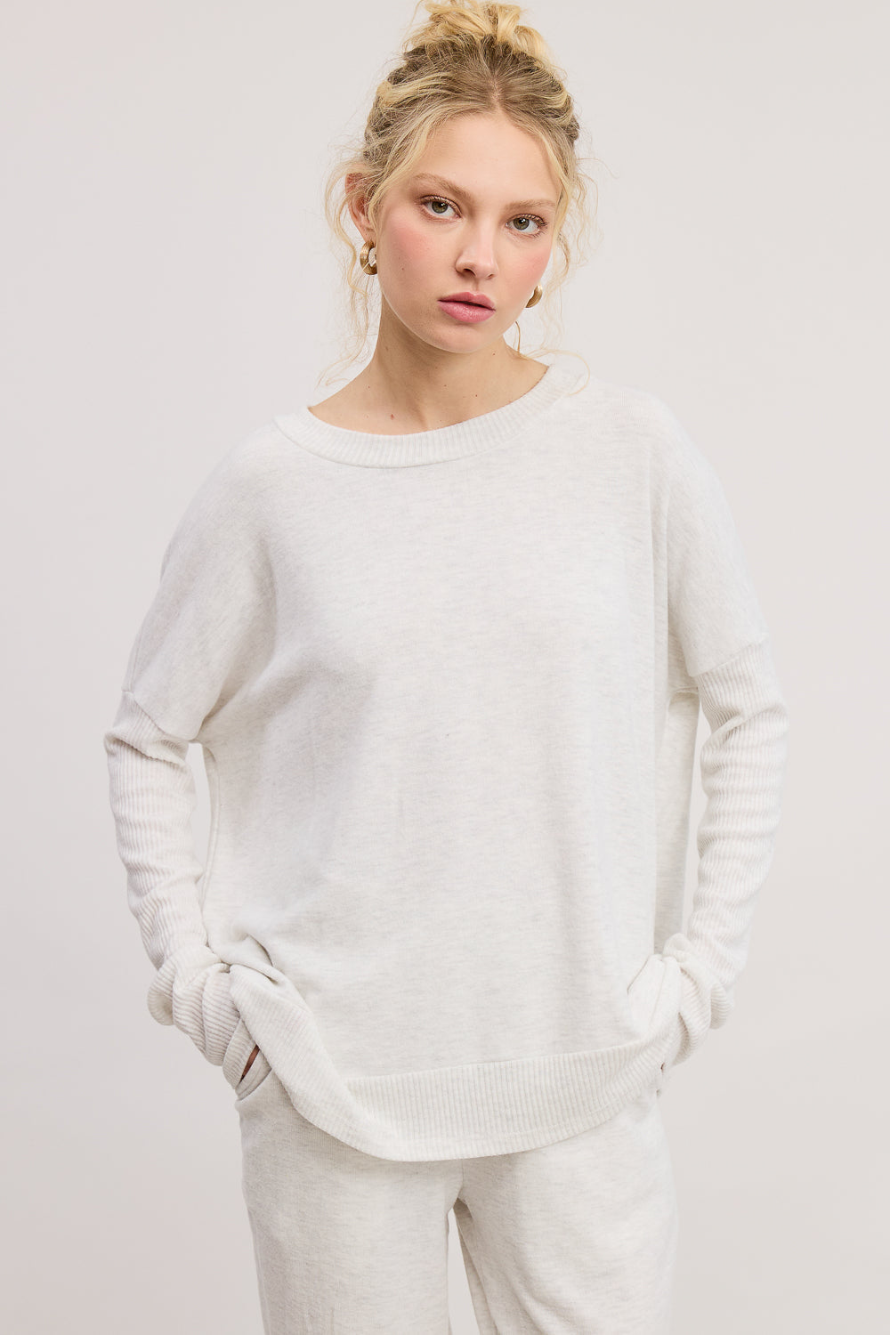 Brushed Round Neck Pullover