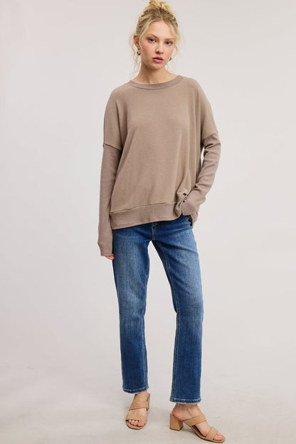 Brushed Round Neck Pullover