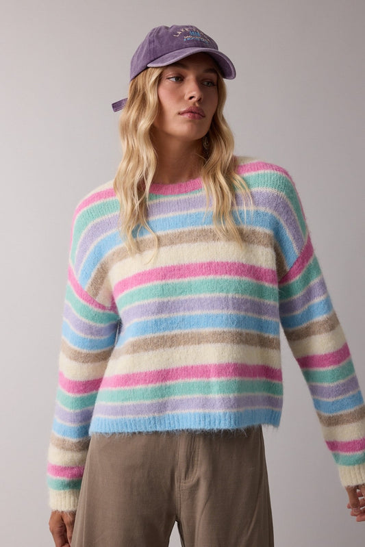 Brushed Multi Stripe Sweater