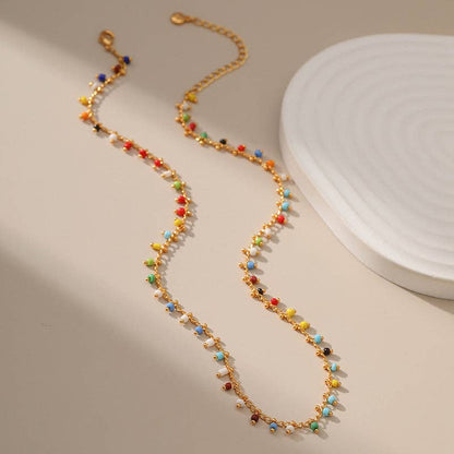 Colorful Rice Beaded Necklace