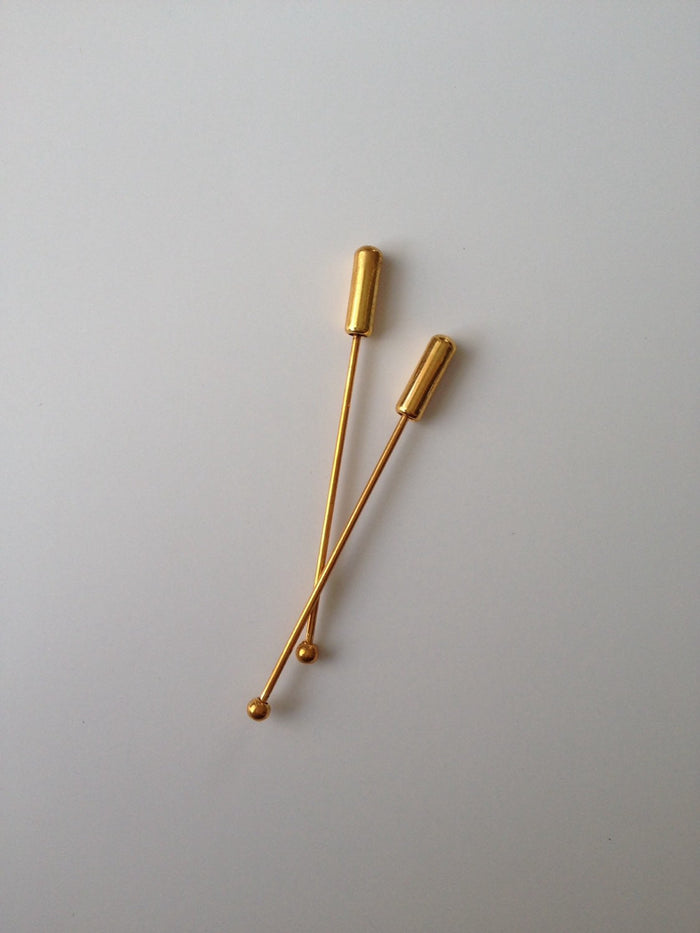 20 pcs gold plated bead lapel jewelry stick pins brooch hat making #43G Making Supplies Hardware Tools