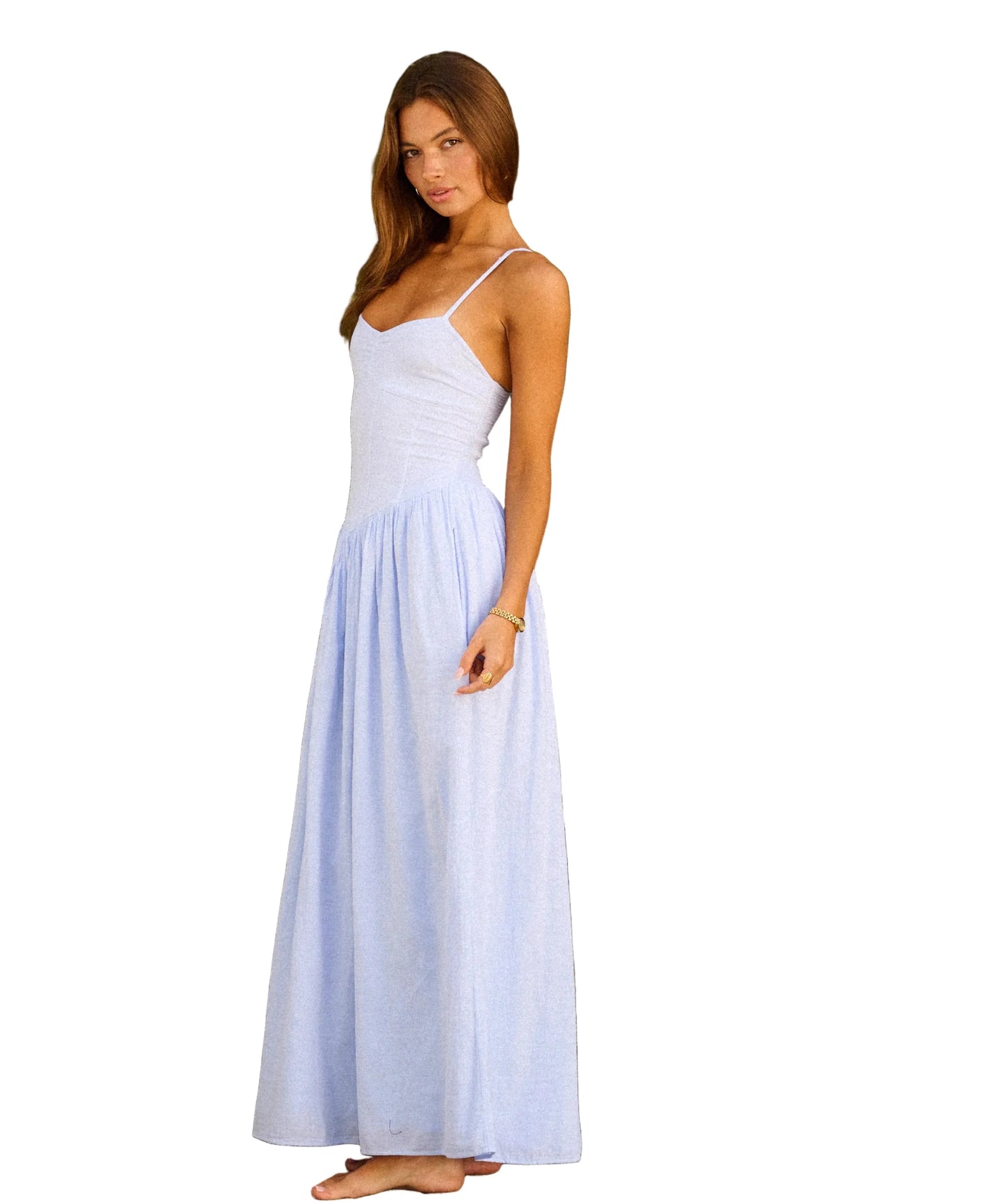 Corset Top Baby Doll Maxi Dress