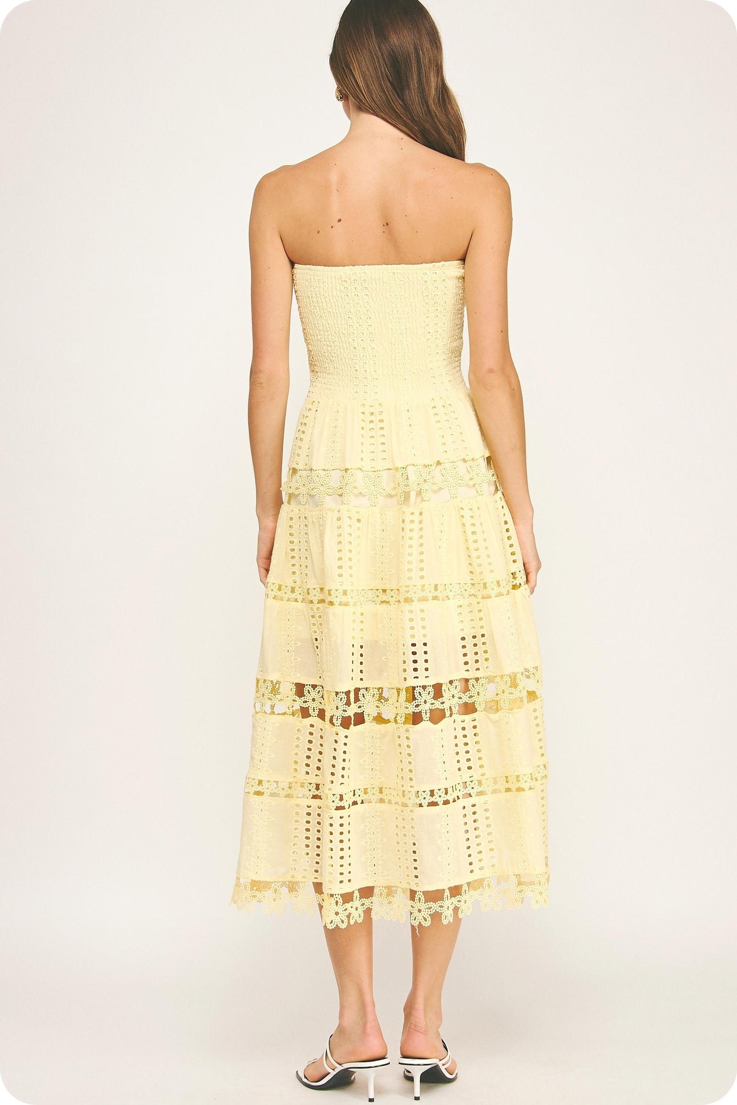 Beautiful Chaos Eyelet Lace Tube Dress