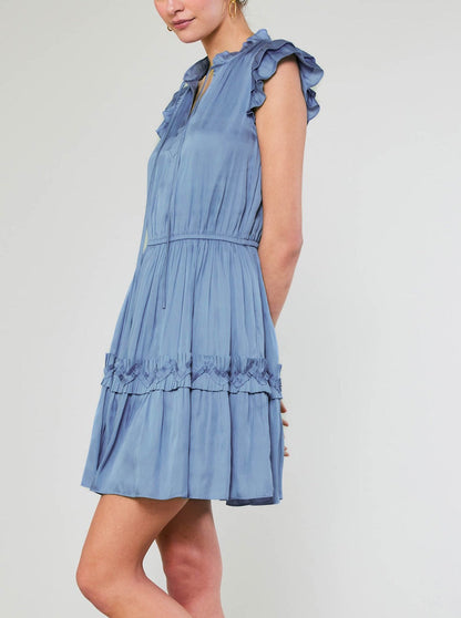 Current Air Flutter Sleeve Ruffle Mini Dress