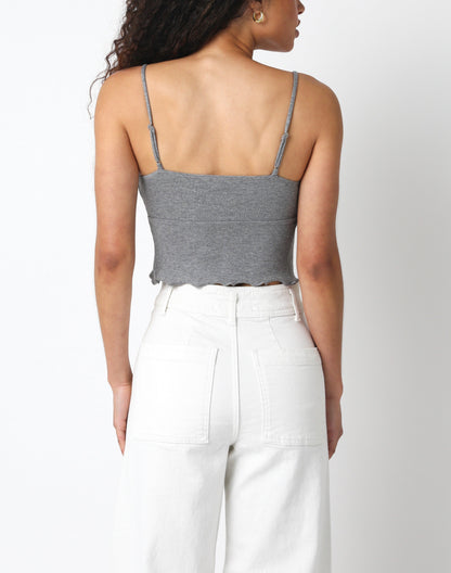 Azura Lettuce Hem Crop Top