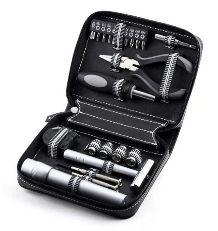 22 Piece Fix It Kit Toolset, Black
