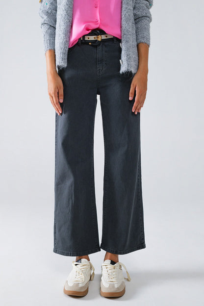 Cropped Wide leg Jeans