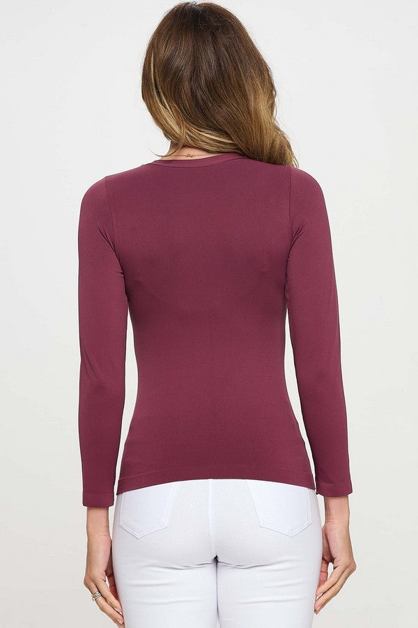 Seamless Round Neck LS Top