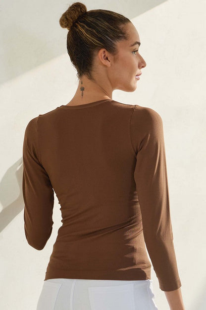Seamless Round Neck LS Top