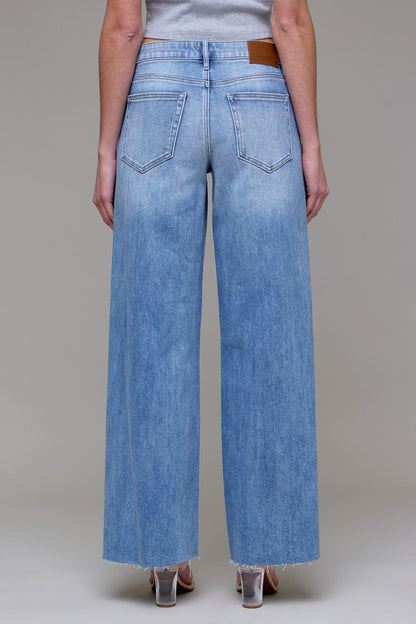 Hidden Mid Rise Wide Leg
