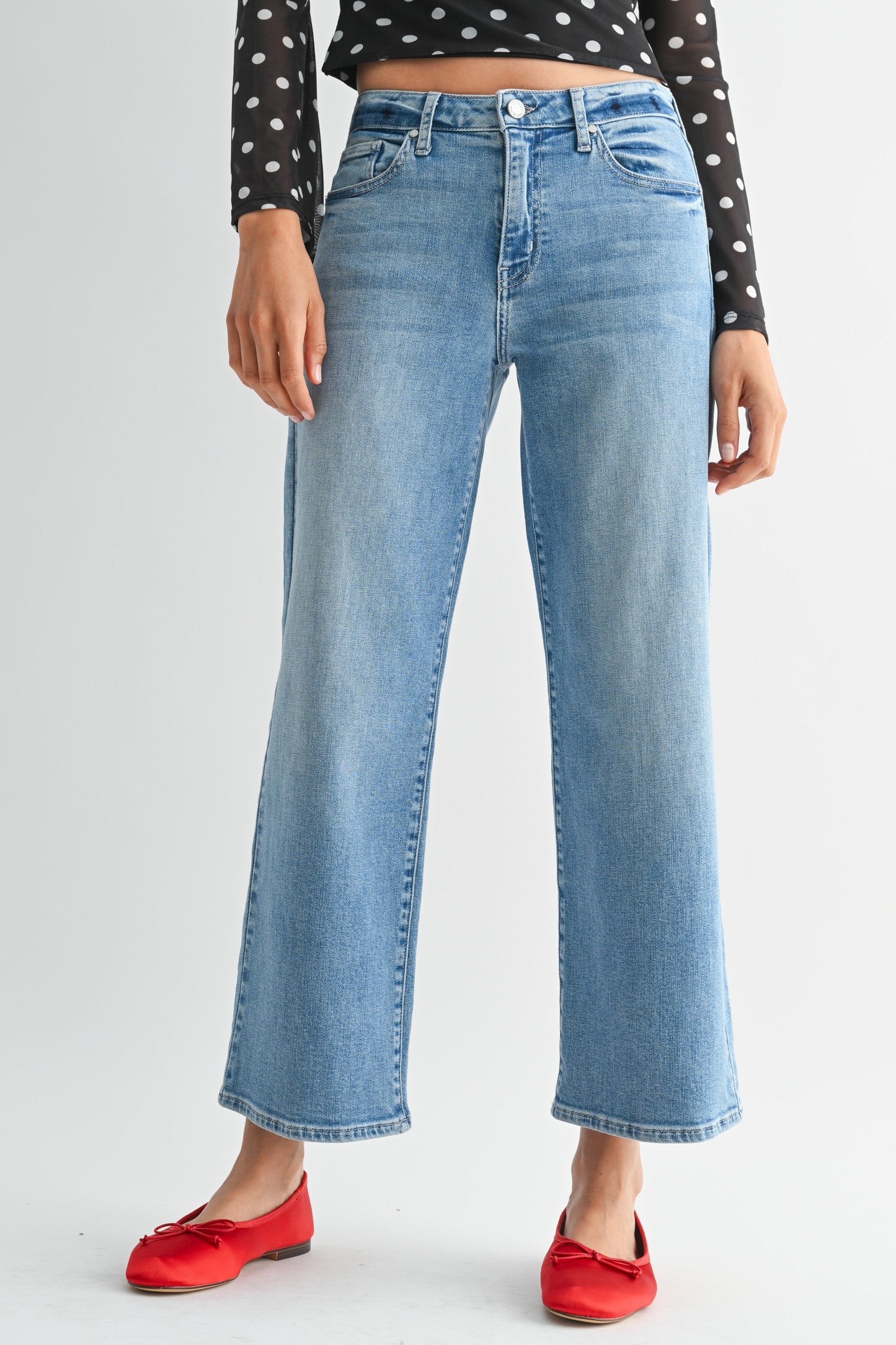 Just Black Petite Slim Wide Leg