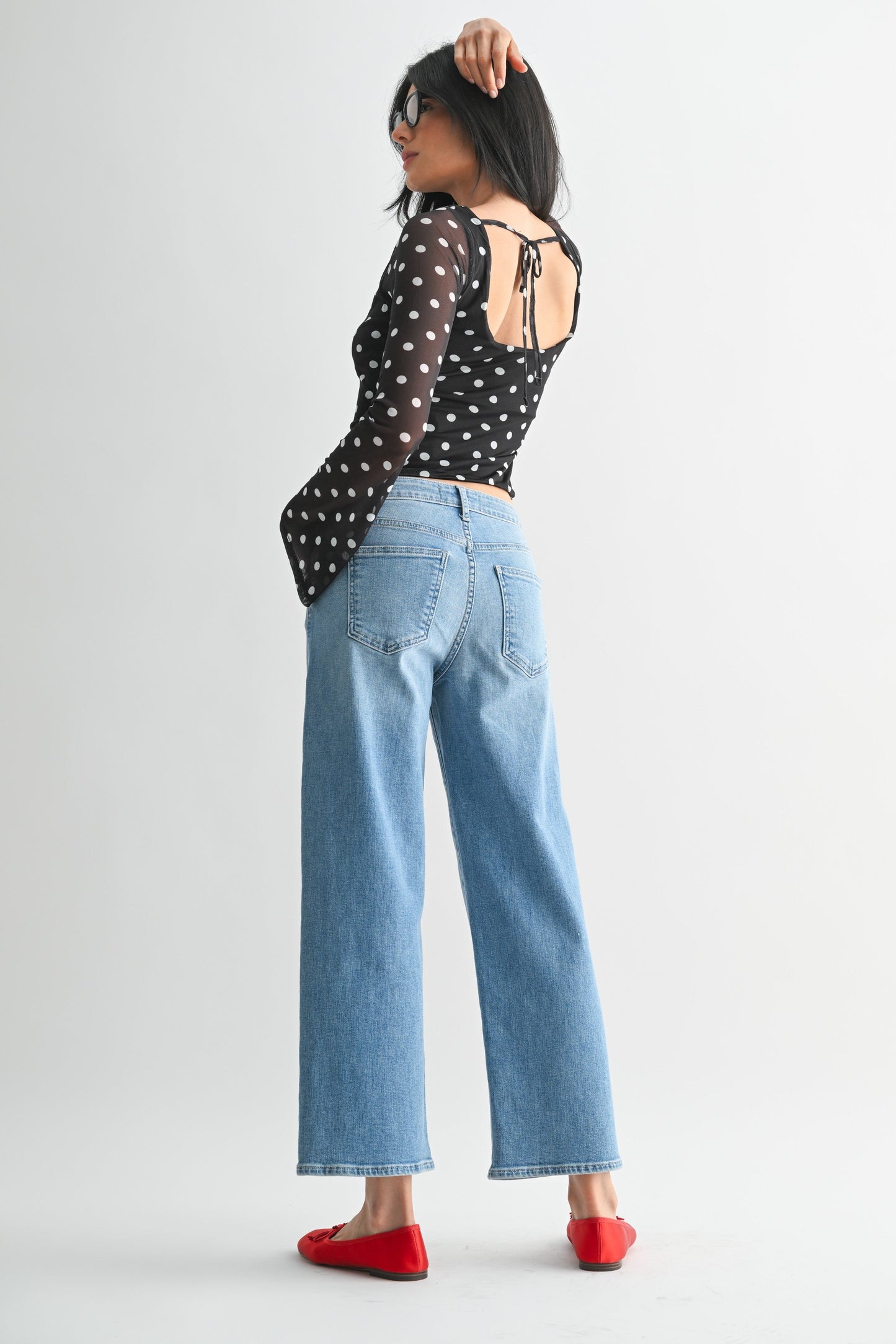 Just Black Petite Slim Wide Leg