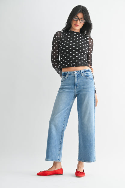 Just Black Petite Slim Wide Leg