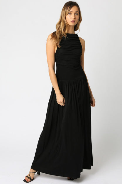 High Neck Maxi Dress