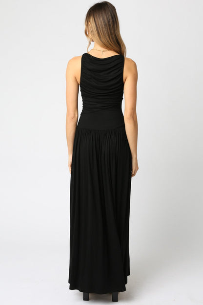 High Neck Maxi Dress