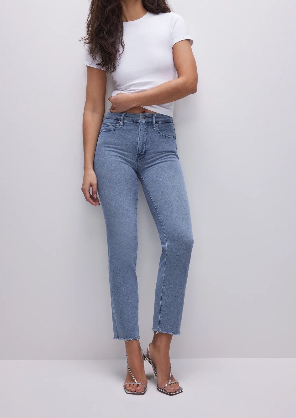Good American Split Pocket Straight Jeans