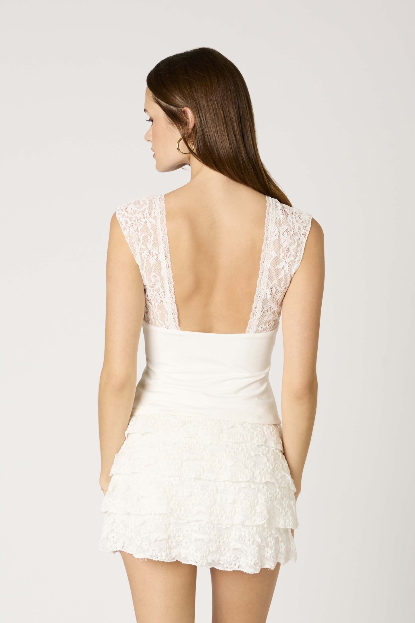 Beautiful Chaos Lace Bow Front Top