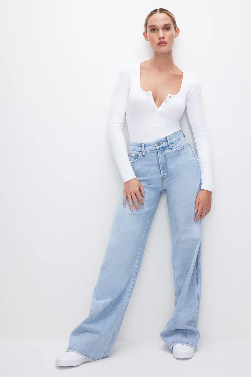 Good American Good Skate Wide Leg